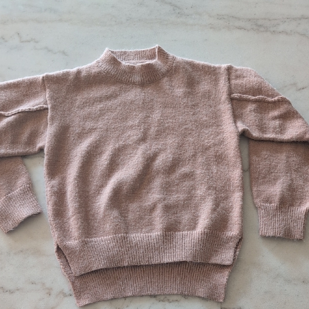 Girls Cozy Pink/Mauve Sweater